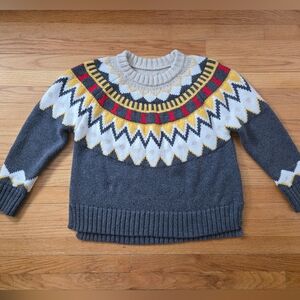 Fair Aisle Sweater Nordic Cabinwear Ski Cozy Size Large